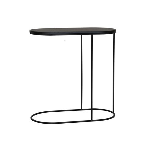 Tavolo d'appoggio design minimalista - PIVOT - take me HOME. - in acciaio con rivestimento a polvere / impiallacciato in legno / con supporto in metallo
