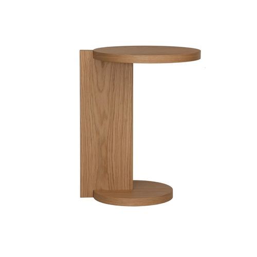 Tavolo d'appoggio contemporaneo - HOLGER - take me HOME. - impiallacciato in legno / in rovere / con supporto in quercia