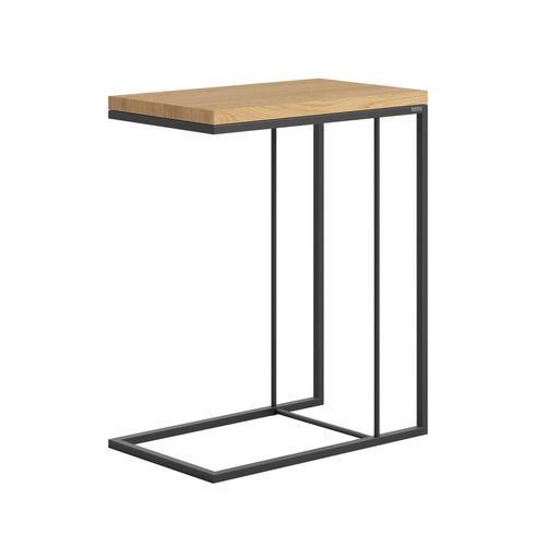 Tavolo d'appoggio design minimalista - FELIX - take me HOME. - in acciaio con rivestimento a polvere / in acciaio / impiallacciato in legno