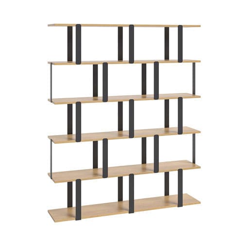 Libreria design minimalista - INTELIGO SIX EBENEN - take me HOME. - per ufficio / in acciaio con rivestimento a polvere / impiallacciata in legno