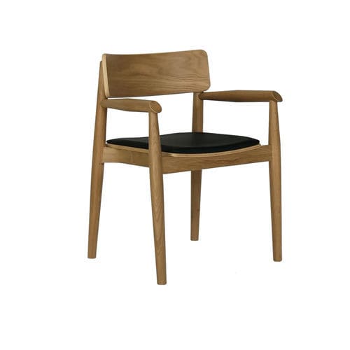 Poltrona design scandinavo - DANTE - take me HOME. - in ecopelle / in teak / in legno compensato