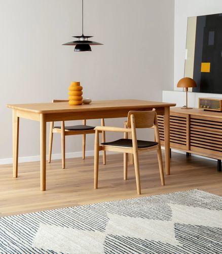 Tavolo da pranzo in stile - ERNEST - take me HOME. - in legno massiccio / in rovere / con supporto in quercia
