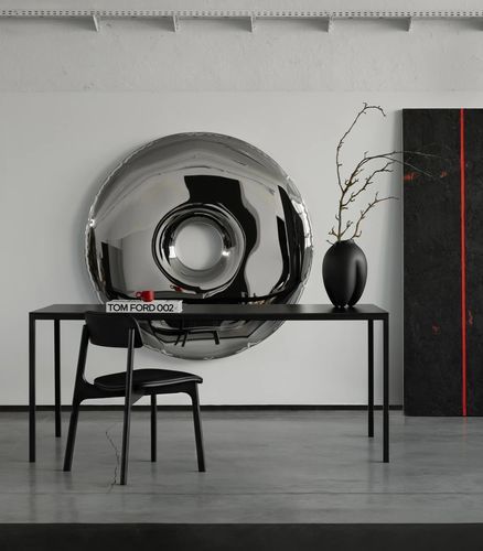 Tavolo da pranzo design minimalista - SIMPLICO + SPIEK - take me HOME. - in Laminam / in acciaio con rivestimento a polvere / in quarzo composito