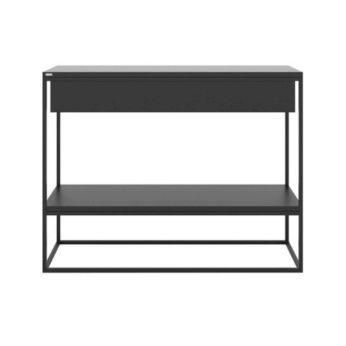 Consolle design minimalista - SKINNY - take me HOME. - in acciaio laccato / in legno laccato / con supporto in metallo