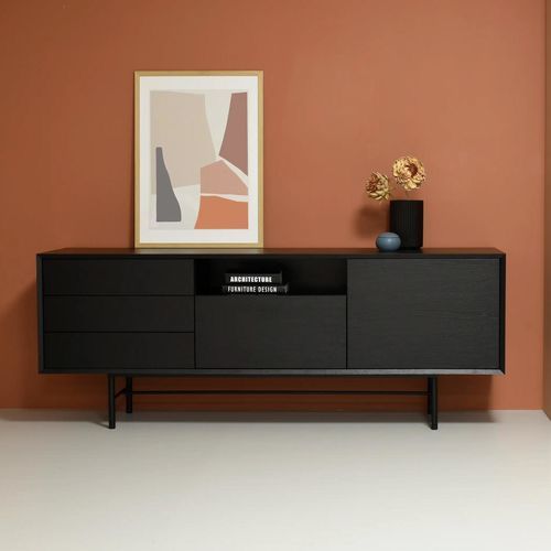 Mobile porta TV design minimalista - AURORA NISKA - take me HOME. - con cablaggio nascosto / con supporto per lettore DVD / 2 porte