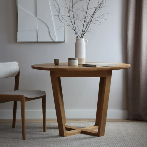Tavolo da pranzo contemporaneo - MATIS - take me HOME. - in legno massiccio / in rovere / con supporto in quercia