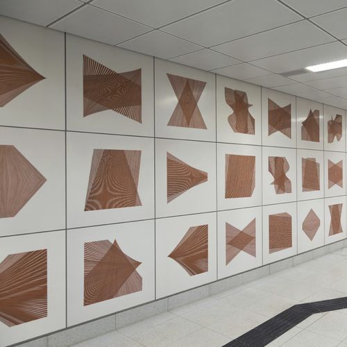 Rivestimento murale in ceramica - STATION WEHRHAHNLINIE DUESSELDORF, GERMANY - m&r Manufaktur GmbH - per interni / da esterno / testurizzato