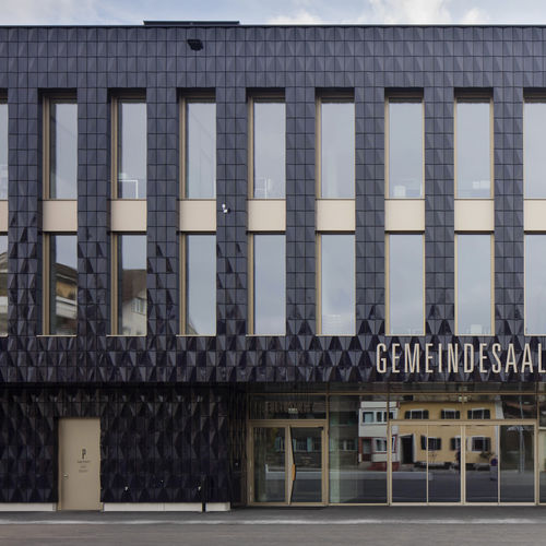 Rivestimento di facciata in ceramica - DREIKLANG STEINHAUSEN - m&r Manufaktur GmbH - in pannelli / 3D / aspetto piastrelle