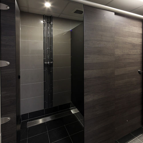 Box doccia in laminato - FORTE - Washroom Washroom Limited - in acciaio inossidabile / in alluminio / con sportello battente