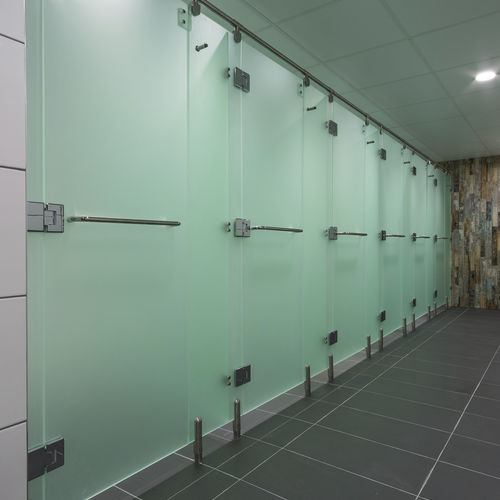 Cabina per bagni pubblici in vetro - LUMINOSO ACRYLIC - Washroom Washroom Limited - per doccia / per edifici pubblici