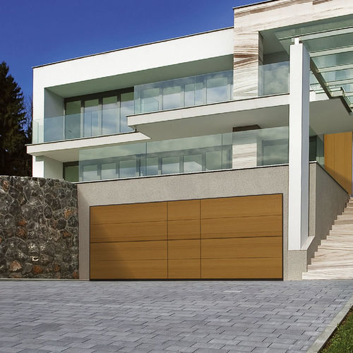 Porta da garage overlap - Emi - SILVELOX GROUP SPA - in rovere / in larice / in okoumé
