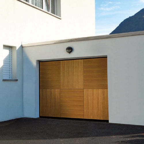 Porta da garage overlap - Tex - SILVELOX GROUP SPA - in rovere / in larice / in okoumé