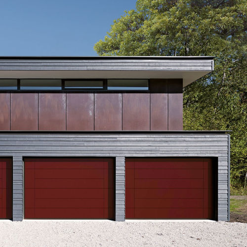 Porta da garage overlap - Geo - SILVELOX GROUP SPA - in rovere / in larice / in okoumé