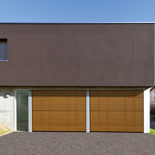 Porta da garage overlap - Tau - SILVELOX GROUP SPA - in rovere / in larice / in okoumé