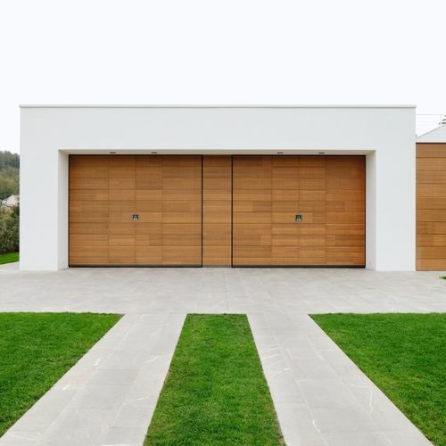 Porta basculante per garage - Secur Wall concept - SILVELOX GROUP SPA - in rovere / in larice / in okoumé