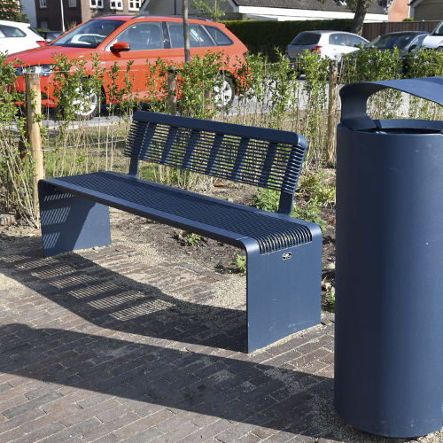Panca per spazi pubblici contemporanea - BEND - CROSO FRANCE - in acciaio galvanizzato / con schienale / senza braccioli