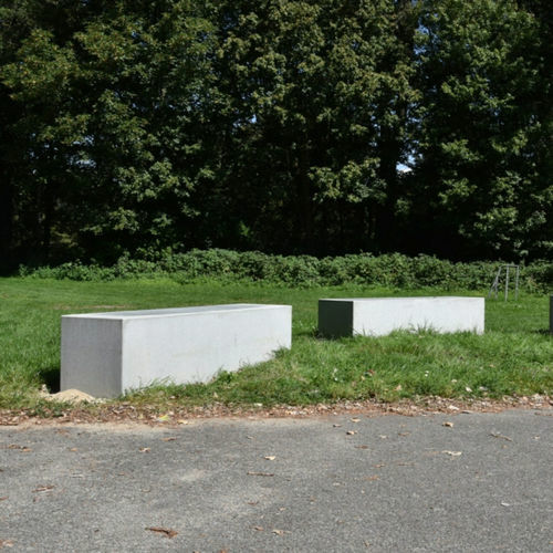 Panca per spazi pubblici contemporanea - GRID - Elément 2 - CROSO FRANCE - in calcestruzzo / senza schienale / senza braccioli
