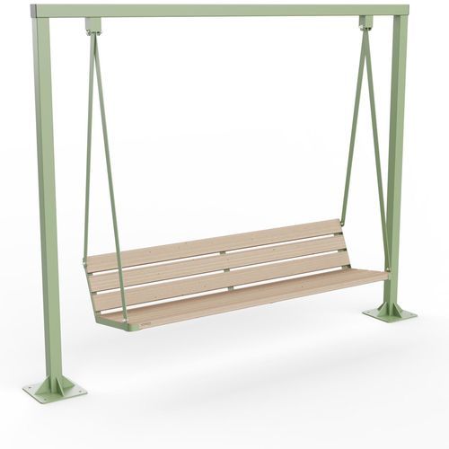 Dondolo da giardino in abete di Douglas - VONDA 220 - CROSO FRANCE - in acciaio galvanizzato / in acciaio con rivestimento a polvere / per spazio pubblico