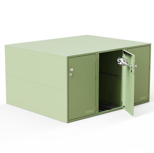 Pensilina per biciclette sicura - VONDA Box - CROSO FRANCE - a tenuta stagna / in legno / in acciaio inossidabile
