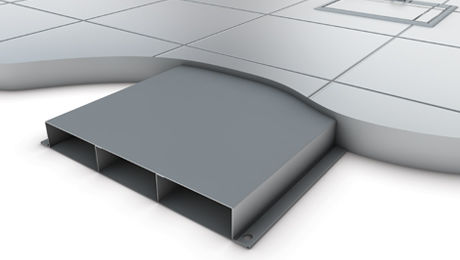 Canalina di cablaggio in acciaio - U.F.1-4 - Unitrunk - da pavimento / professionale