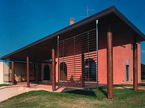 Tettoia per terrazzo - PRIVATE VILLA - LF ITALY - con struttura in legno / in metallo / piatta