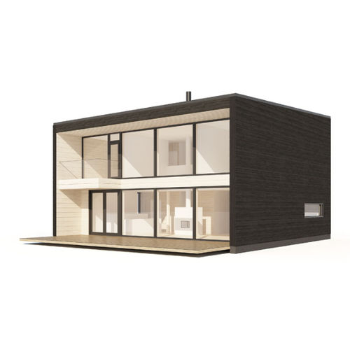 Casa prefabbricata - PLUSLOG M - Polar Life Haus - in legno massiccio assemblato / ecologica / contemporanea