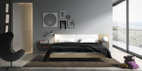 Letto matrimoniale - F-10  - Besform - contemporaneo / imbottito / con testiera