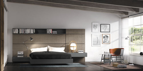Letto matrimoniale - PILEF  - Besform - contemporaneo / con testiera / con comodini