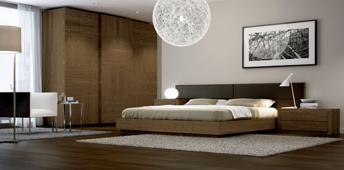 Letto matrimoniale - CHAMFER - Besform - contemporaneo / con testiera / con comodini