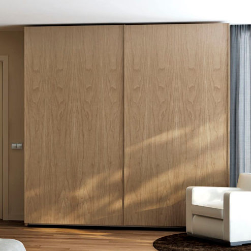 Armadio contemporaneo - Besform - in noce / con porta scorrevole