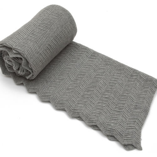 Coperta in cachemire - KNIT ZIG ZAG - ARTIGIANI DEL CASHMERE - Made in Italy