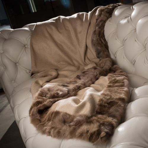 Coperta in cachemire - T27/REFU270/003 - ARTIGIANI DEL CASHMERE - in pelle / in cedro / Made in Italy