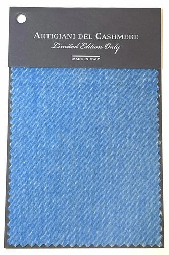 Tessuto per plaid - ELECTRIC BLU - ARTIGIANI DEL CASHMERE - per coperta / personalizzabile / in cachemire