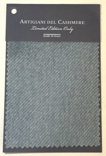 Tessuto per il design d'interni - NORFOLK BLU - ARTIGIANI DEL CASHMERE - per coperta / per plaid / a tinta unita