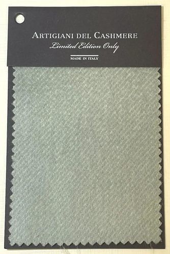 Tessuto per il design d'interni - VERDE ACQUA - ARTIGIANI DEL CASHMERE - per coperta / per plaid / a tinta unita