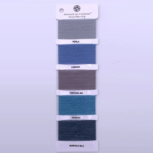 Tessuto per plaid - BLUE YARNS/3 - ARTIGIANI DEL CASHMERE - per coperta / per il design d'interni / a tinta unita