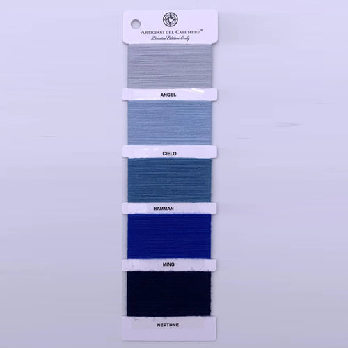 Tessuto per plaid - BLUE YARNS - ARTIGIANI DEL CASHMERE - per coperta / per il design d'interni / a tinta unita