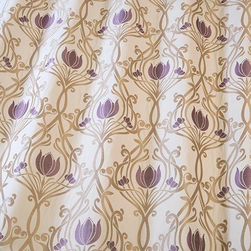 Tessuto da tappezzeria - AMETHYST SERPENTINE - Loome Fabrics - per tende / a fiori / in poliestere