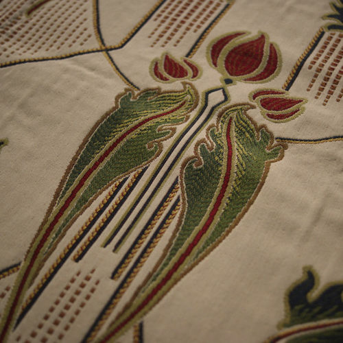 Tessuto da tappezzeria - CREAM TORCHES - Loome Fabrics - per tende / a motivi / in cotone