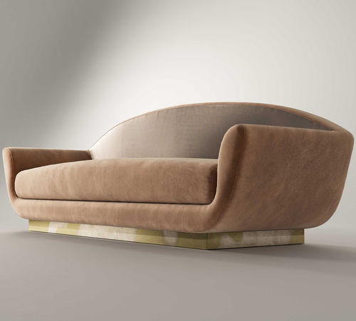 Divano contemporaneo - KEATON  - Rossato Srl - in velluto / grigio / rosa