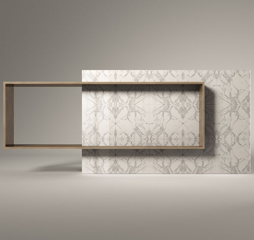 Consolle contemporanea - SHELTON  - Rossato Srl - in ferro / in marmo / con supporto in ferro