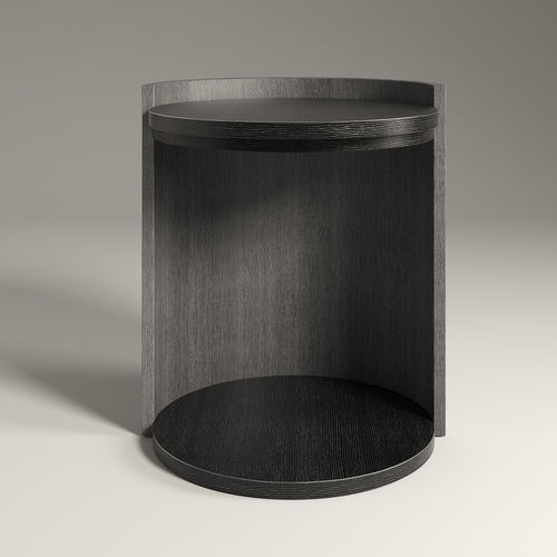 Tavolo d'appoggio contemporaneo - REVER  - Rossato Srl - in acero / con supporto in acero / rotondo