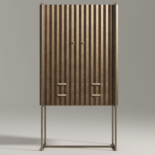 Credenza con piedi alti - TAYLOR  - Rossato Srl - contemporanea / in bronzo / in ottone spazzolato