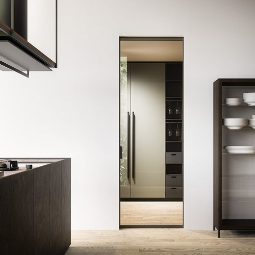 Porta da interno - MITICA - adielle srl - in alluminio / a scomparsa / contemporanea
