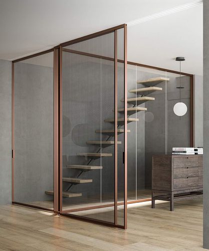 Porta da interno - MITICA - adielle srl - in alluminio / battente / scorrevole