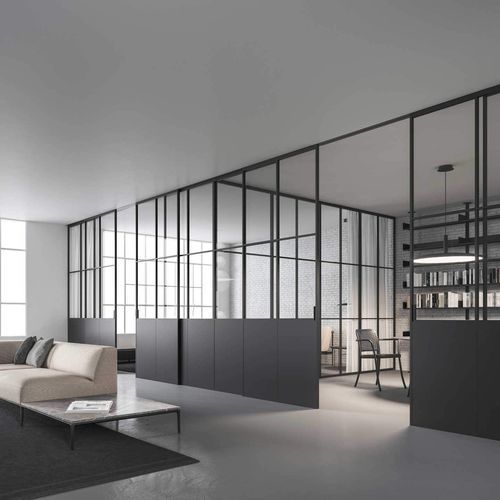 Porta da interno - OFFICINA  - adielle srl - in alluminio / battente / scorrevole