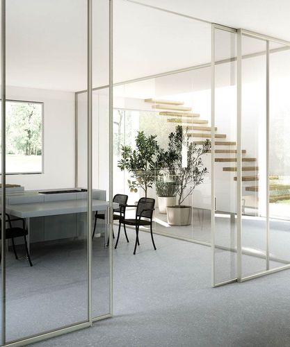 Parete amovibile - MIES  - adielle srl - a vetrina / in alluminio / per uso residenziale