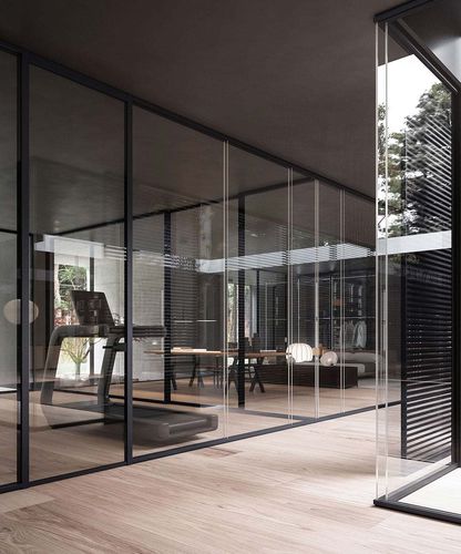 Parete amovibile - MIES  - adielle srl - a doppi vetri / in alluminio / per uso residenziale