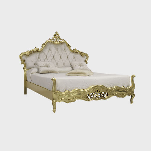 Letto king size - LUANA CLASSIC - ORSITALIA - queen size / in stile Luigi XV / con testiera imbottita