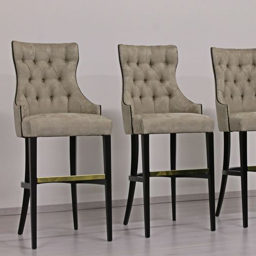 Sedia alta contemporanea - VOGUE - ORSITALIA - da interno / in tessuto / in pelle